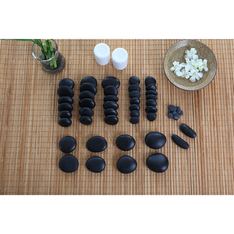 TH Stone 50 Piece Hot Stone Massage Set with DVD & Manual